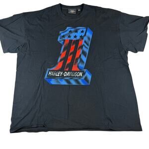 Harley Davidson Bars & Stars Graphic T-Shirt - 2XL